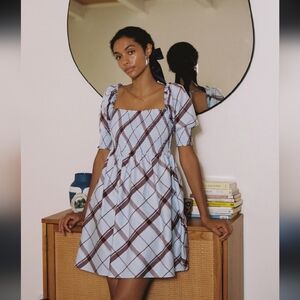 Hill House Nap Dress In Blue Matilda Plaid Pattern